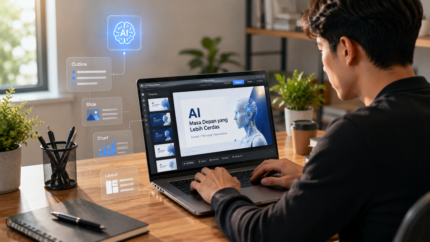 cara membuat presentasi dengan AI
